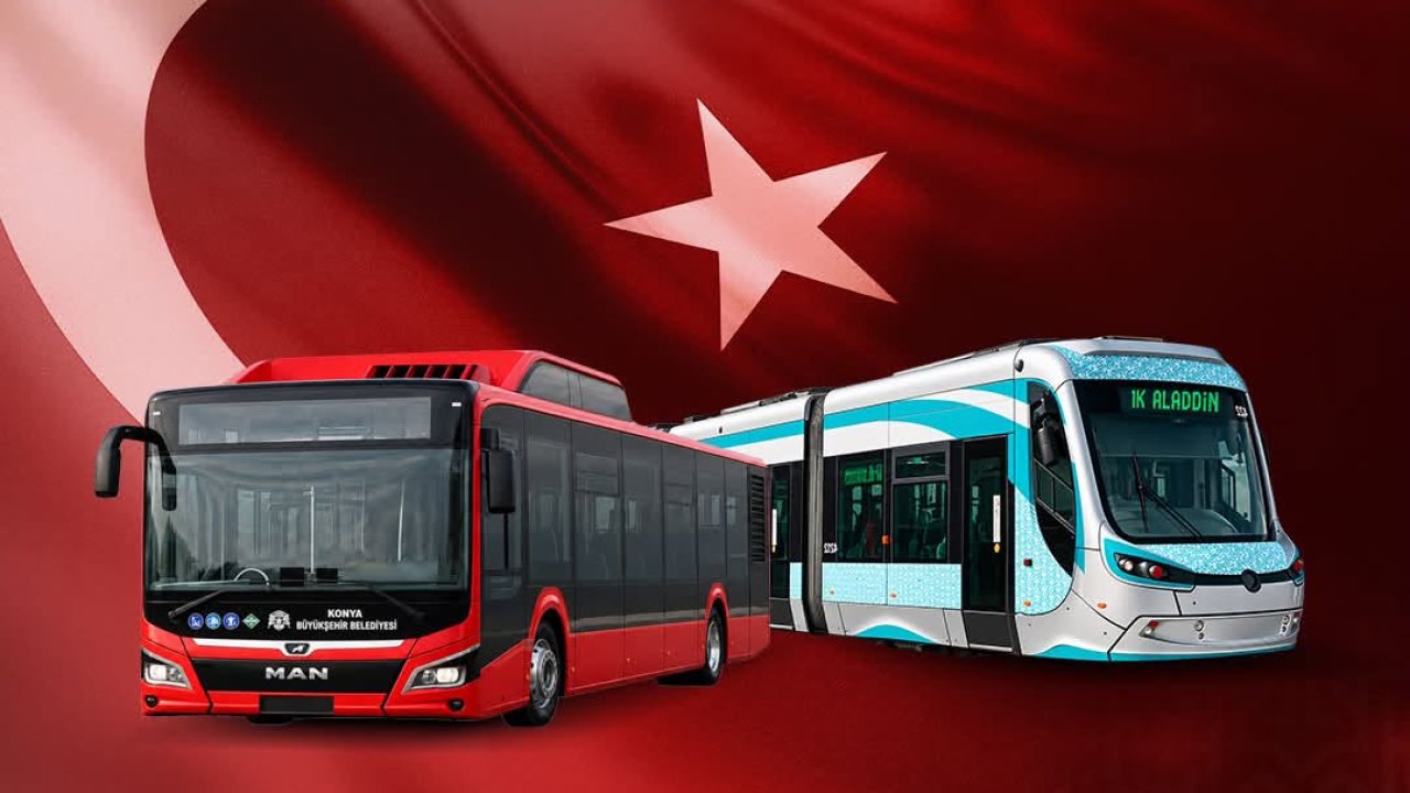 Konya’da 29 Ekim ulaşımında değişiklik! Otobüs ve tramvaylar bu tarifeyle çalışacak