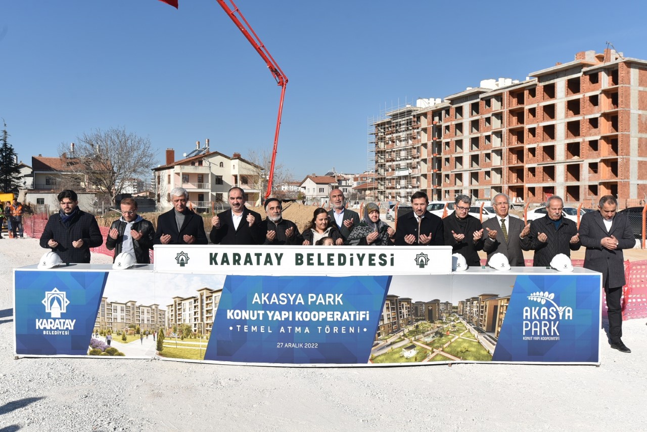 Karatay Belediyesi Öncülüğündeki 43. Konut Hamlesi olan Akasya Park’ta Temeller Atıldı