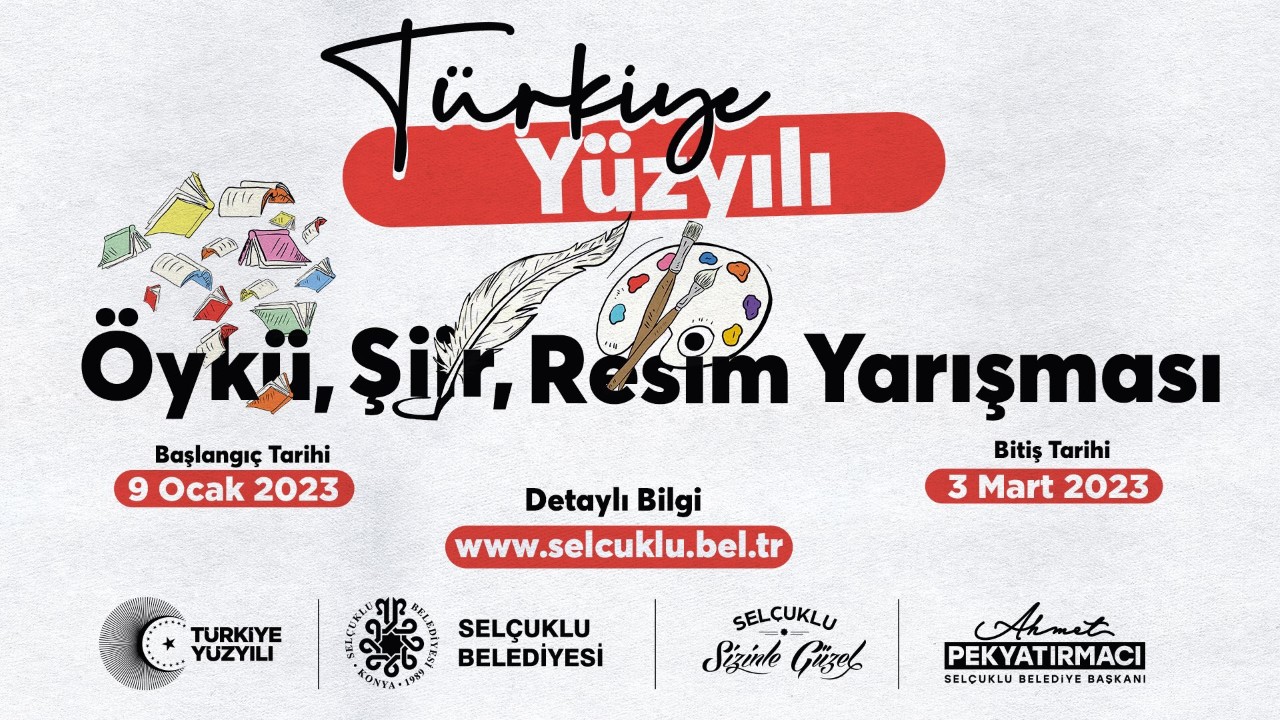 Selçuklu Belediyesi “Vatanın 100. Yılı” Temalı  Şiir, Öykü Ve Resim Yarışması Düzenliyor