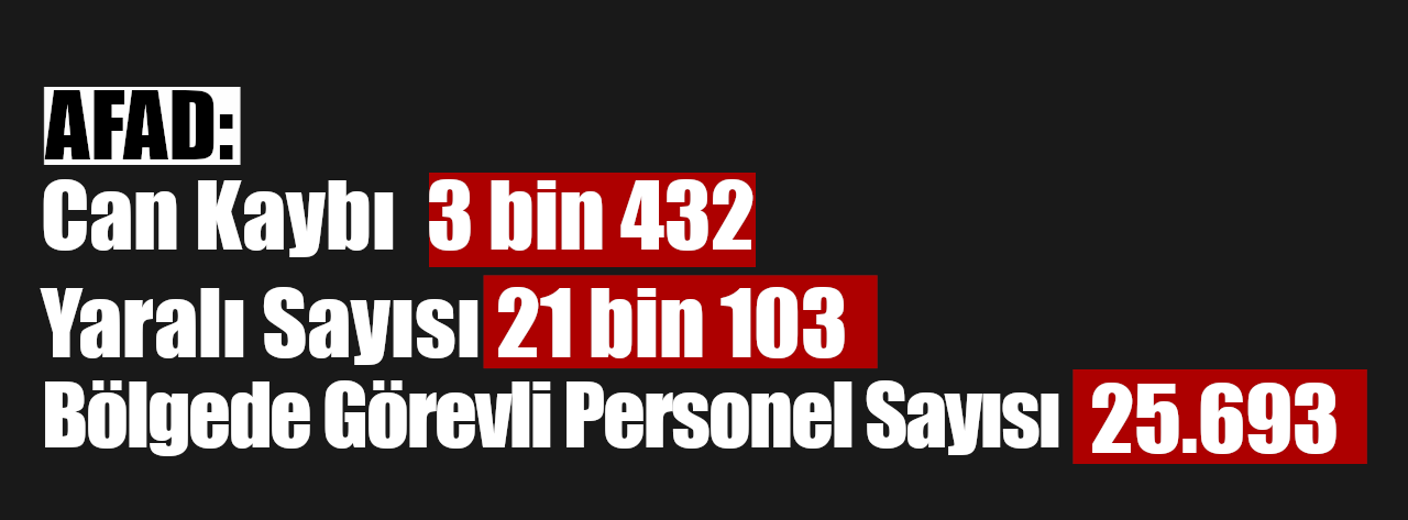 Can Kaybı 3 Bin 432