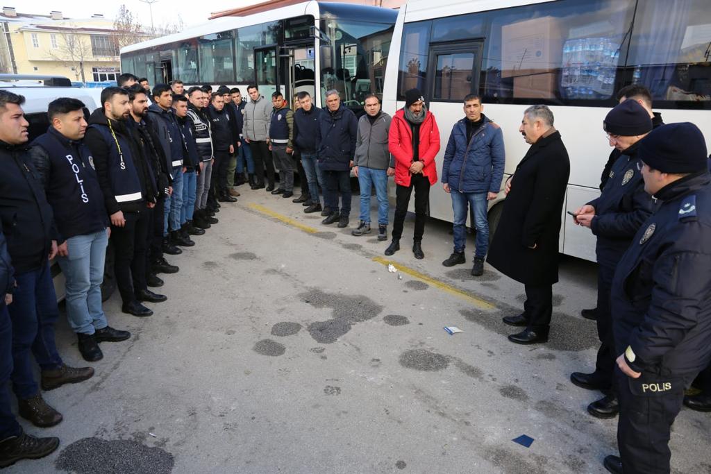 Konya İl Emniyet Müdürlüğü Deprem Bölgesinde