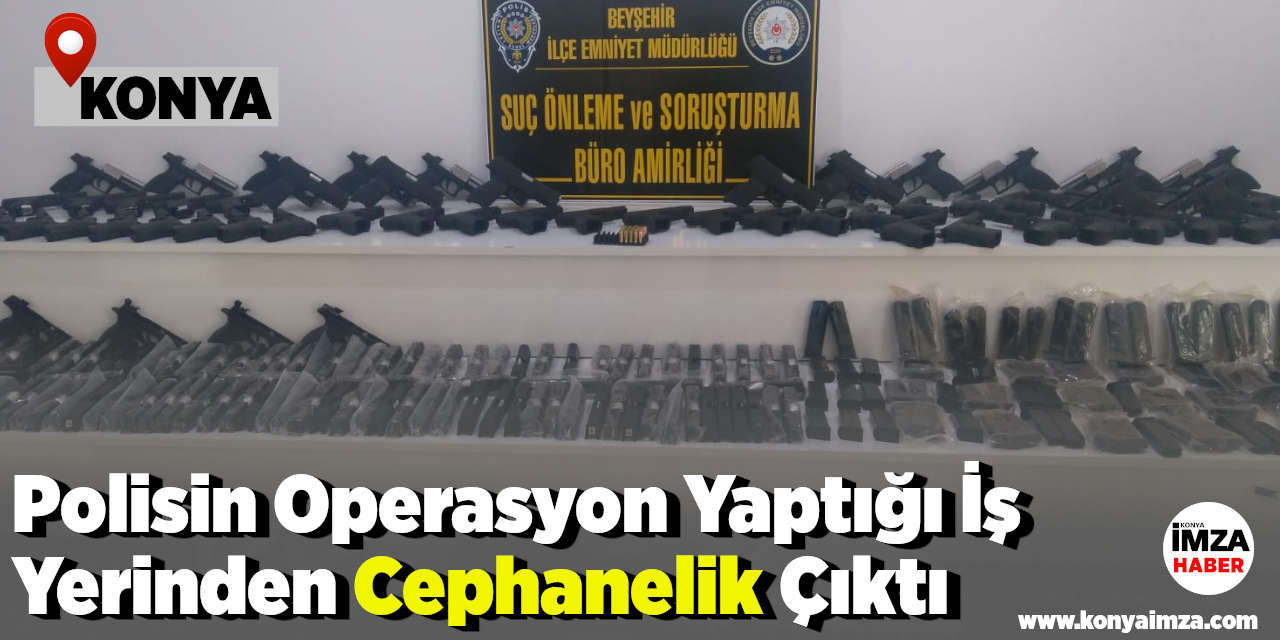 Polisin Operasyon Yaptığı İş Yerinden Cephanelik Çıktı