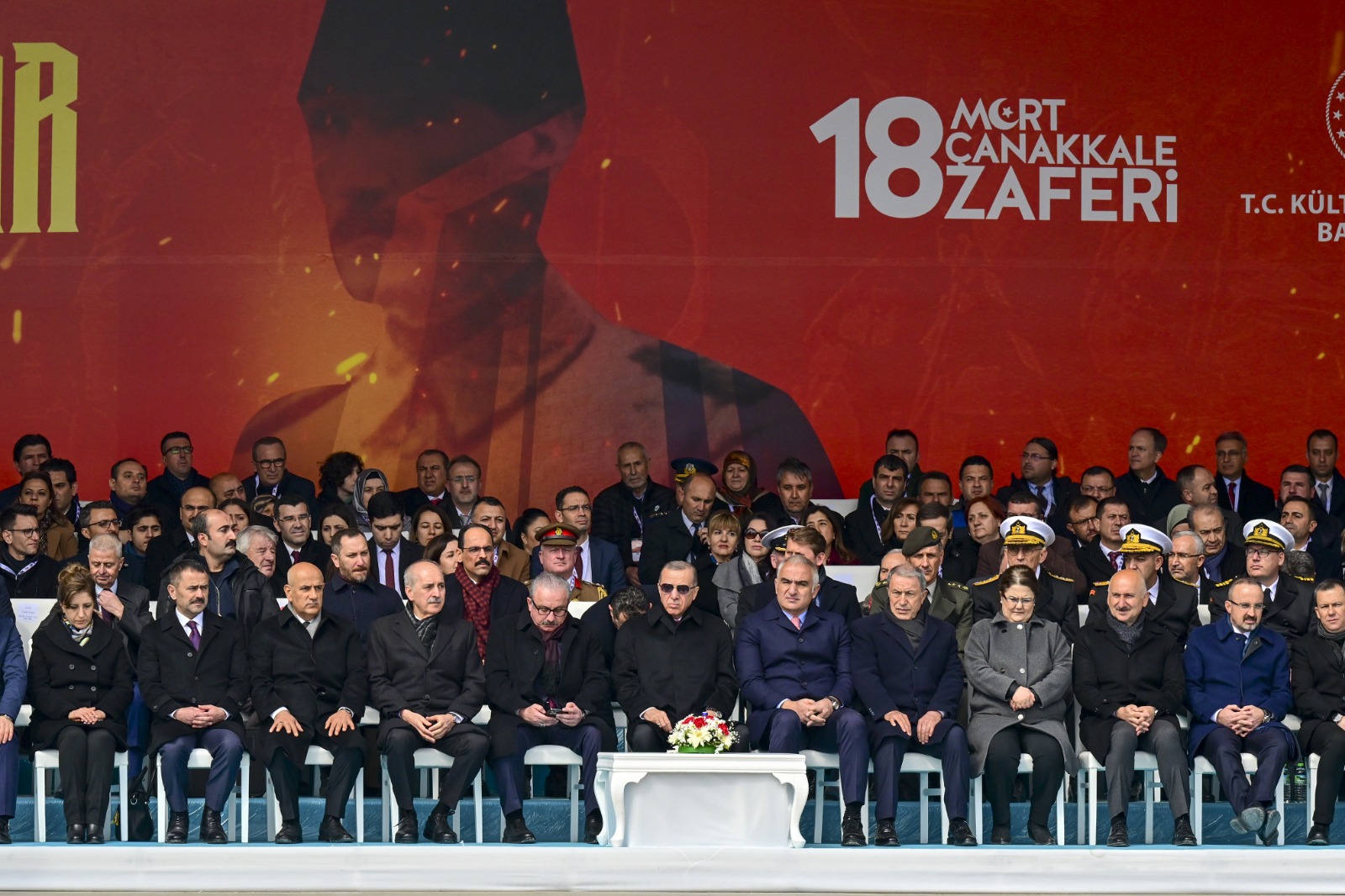 Çanakkale Deniz Zaferi’nin 108. Yıl Dönümünde Şehitler Abidesi’nde Tören Düzenlendi