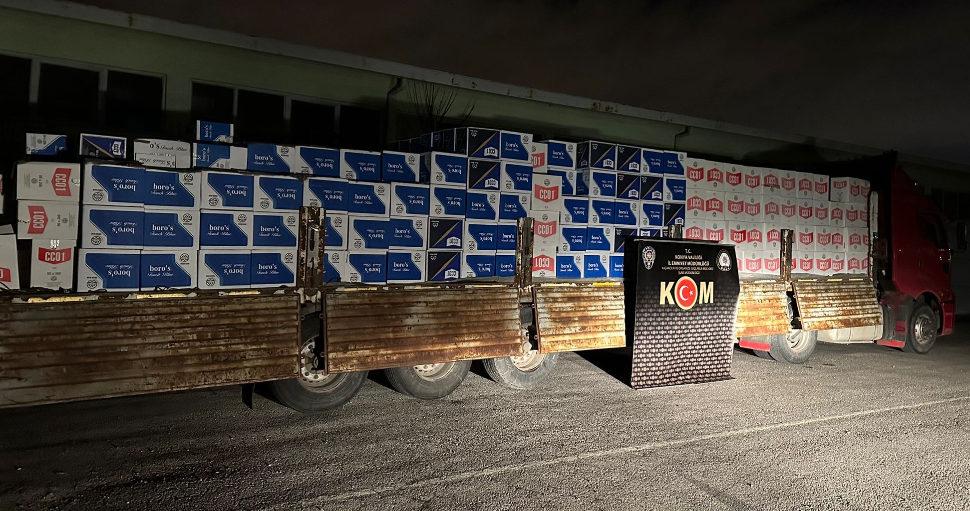 Konya’da Kaçakçılık Operasyonu: Milyonlarca Makaron Ele Geçirildi