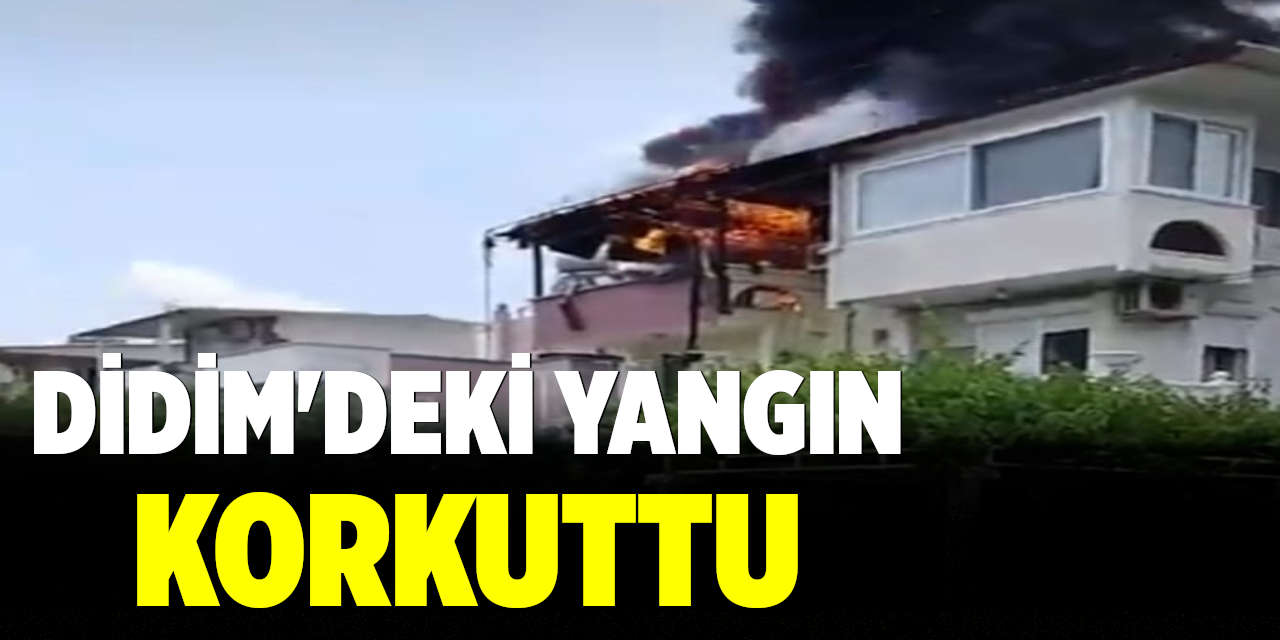 Didim’deki ev yangını korkuttu