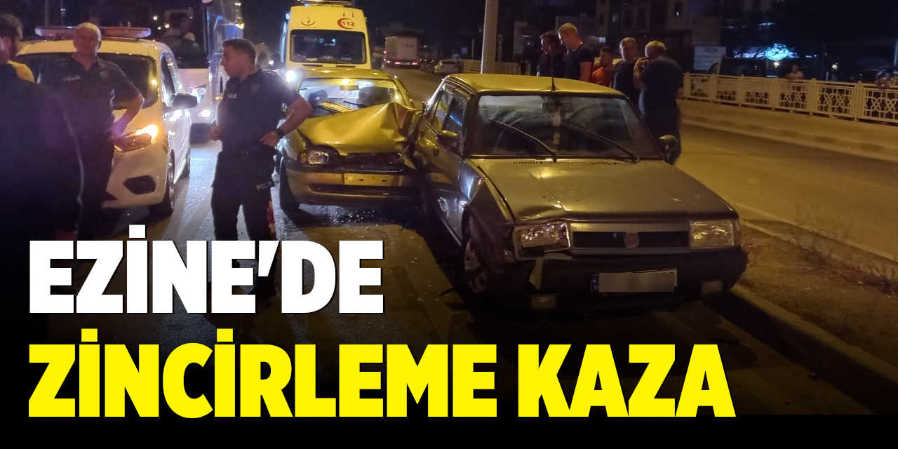 Ezine’de zincirleme trafik kazası