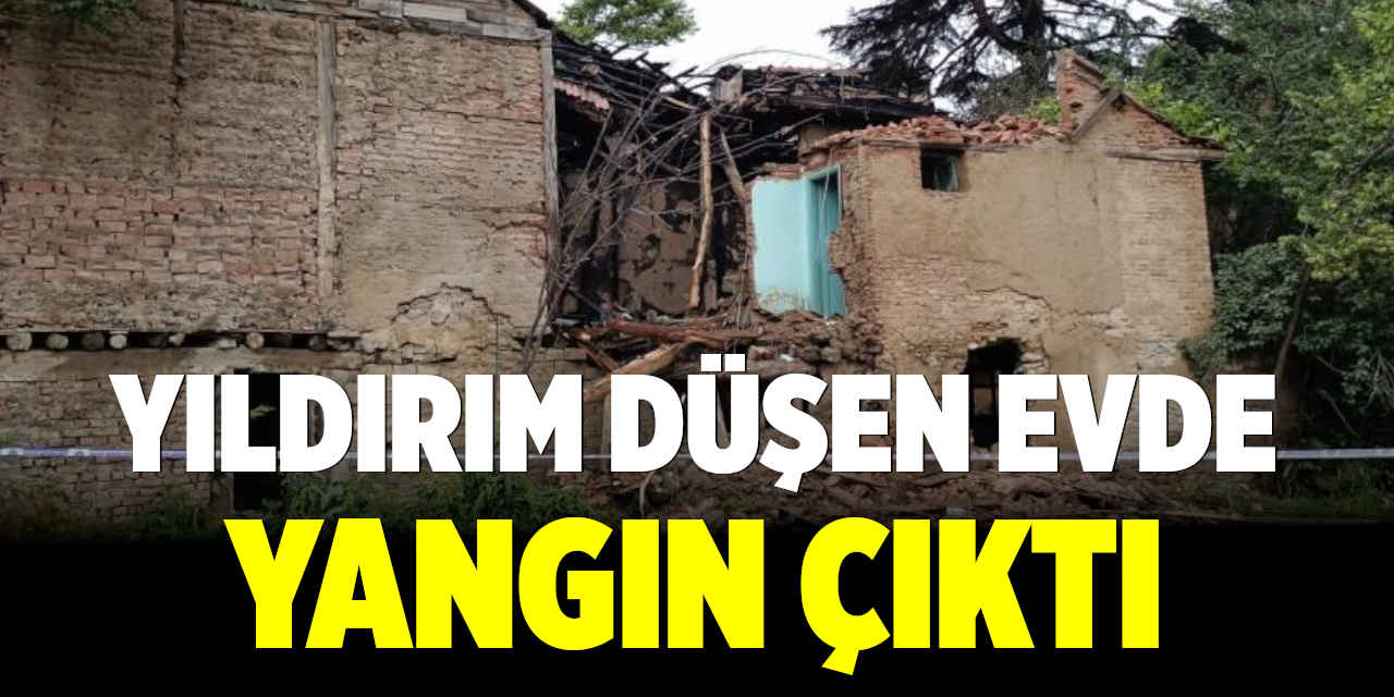 Konya'da Yıldırım Düşen Evde Yangın Çıktı