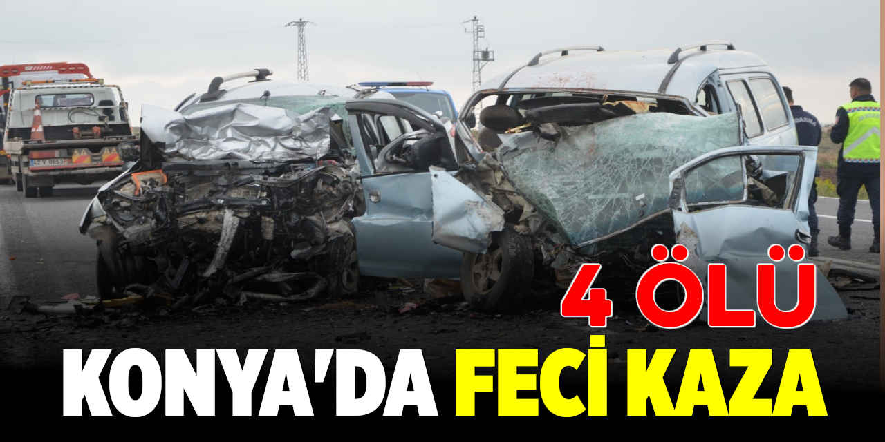 Konya'da Feci Kaza: 4 Ölü