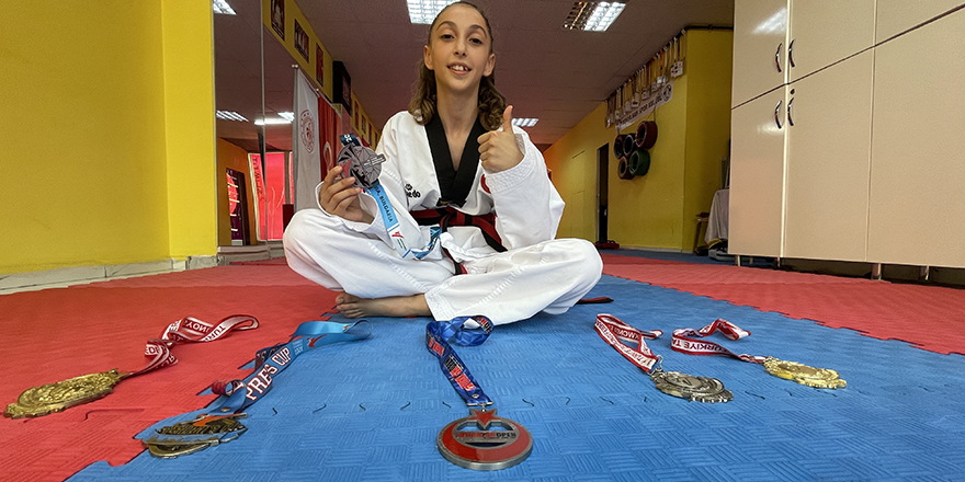 Şampiyon tekvandocu Aleyna Nur İli'nin gözü zirvede