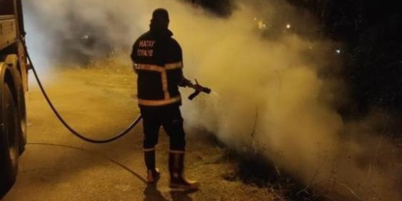 Hatay'da Otluk Alanda Çıkan Yangın İtfaiyenin Müdahalesi Sonucu Söndürüldü