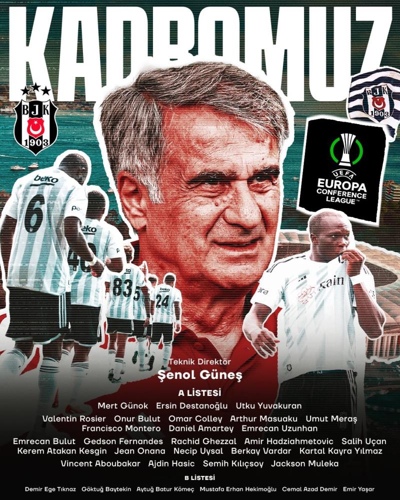 Beşiktaş'ın Tirana maçı kadrosu açıklandı