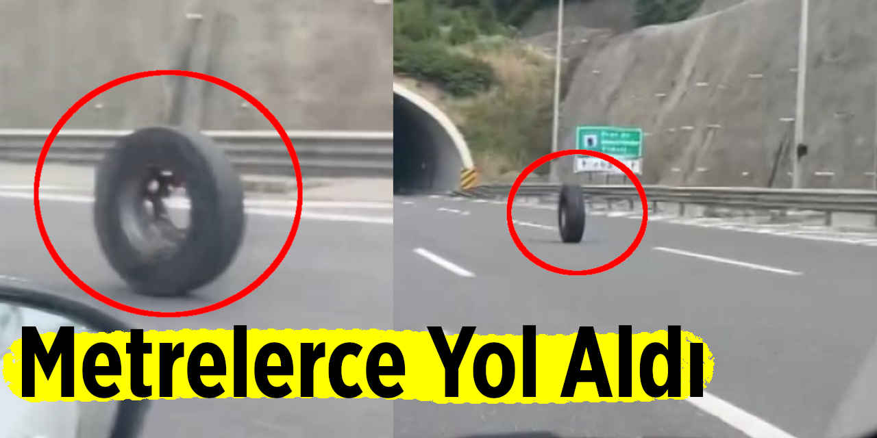 Kamyon tekerleği fırladı, metrelerce sürüklendi