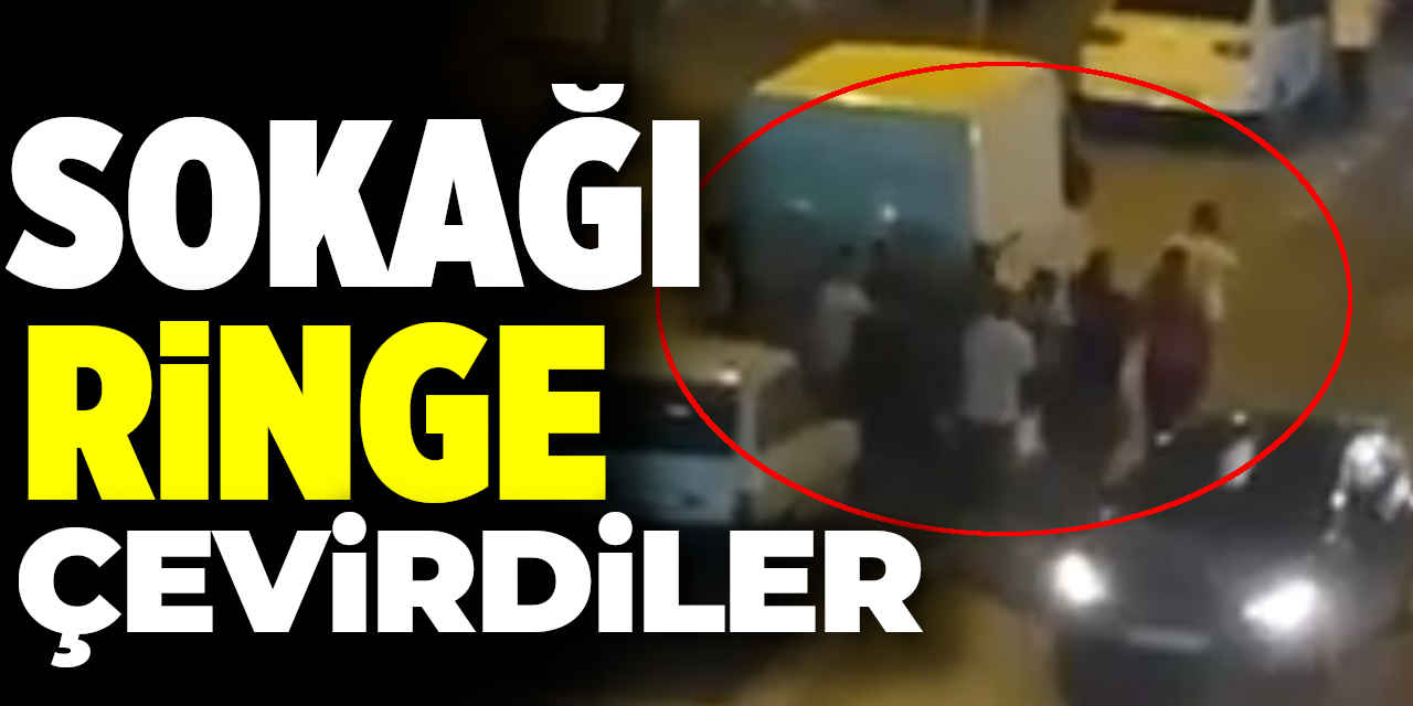 Aileler arasında çıkan kavga, sokağı ringe çevirdi!