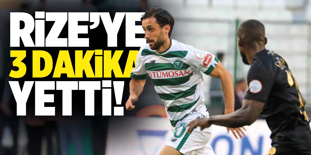 Rize'ye 3 dakika yetti: Tümosan Konyaspor 1-2 Çaykur Rizespor