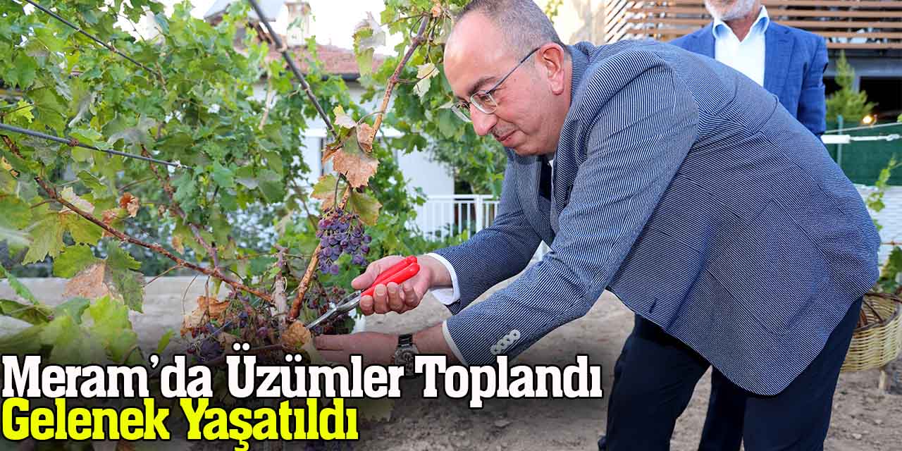 Meram'da Kadim Bir Gelenek Pekmez Kaynatılarak, Şölen Tadında Yaşatıldı