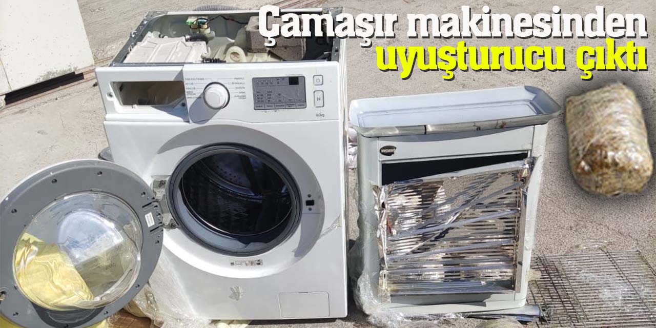 Çamaşır makinesinden uyuşturucu çıktı