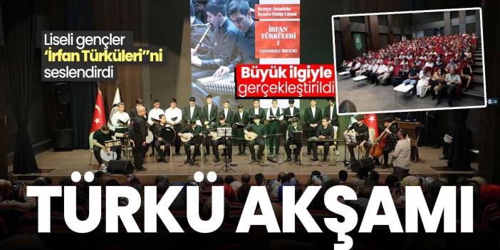 Konya'da liseli gençlerden Türkü ziyafeti! Konyalılar çok sevdi