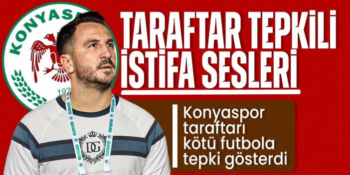 Konyaspor taraftarı teknik ekibe tepki gösterdi! 'İstifa' sesleri