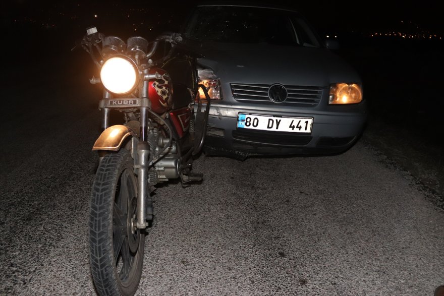 Osmaniye'de otomobil ile motosikletin çarpıştığı kazada 2 kişi yaralandı