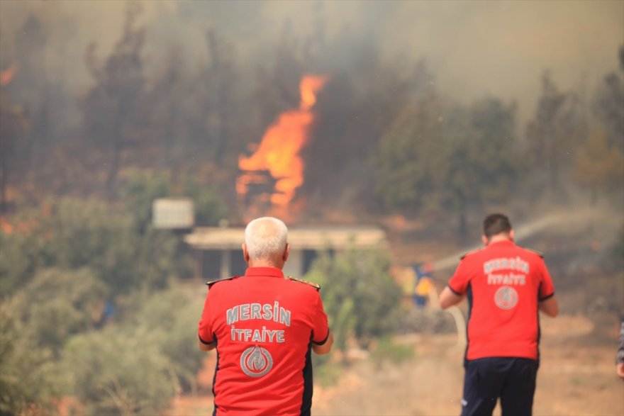 GÜNCELLEME 6 - Mersin'deki orman yangınına müdahale ediliyor