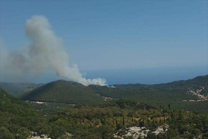 Demre'de ormanlık alanda yangın çıktı