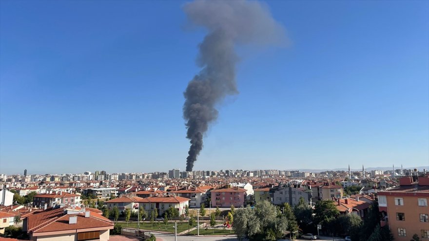 GÜNCELLEME - Konya'da şeker fabrikasında çıkan yangın söndürüldü